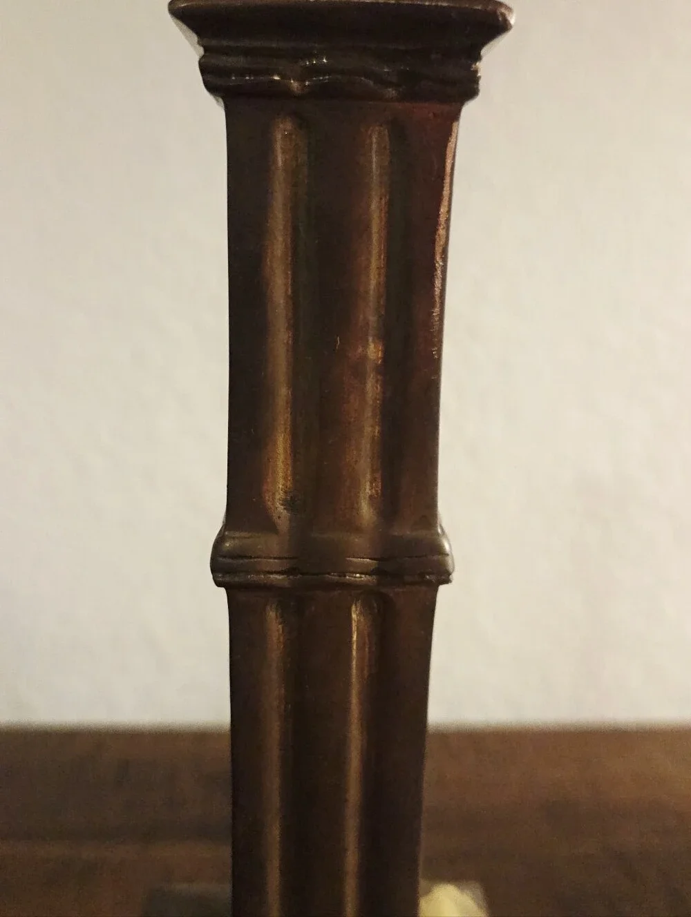 Vintage Pair MMA Metropolitan Museum Brass Art Deco Candlestick Patina